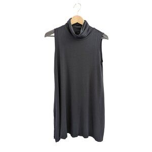 Comfy USA Lagenlook Casual Turtleneck Sleeveless Casual Top